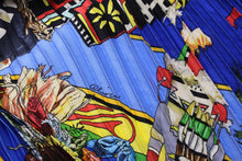HERMÈS pleated "plissé" scarf “Kachinas” by Kermit Oliver