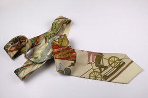 HERMÈS "Le Temps des Marionnettes" by Annie Faivre silk tie