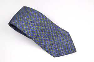 HERMÈS blue silk tie