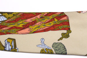 HERMÈS "Le Temps des Marionnettes" by Annie Faivre silk tie