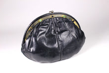 JUDITH LEIBER blue black snake skin handbag