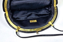 JUDITH LEIBER blue black snake skin handbag