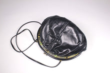 JUDITH LEIBER blue black snake skin handbag