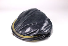 JUDITH LEIBER blue black snake skin handbag