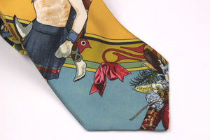 HERMÈS "Kachinas" by Oliver Kermit silk tie