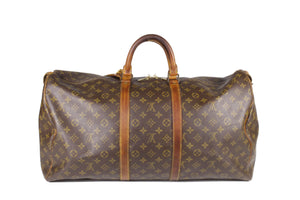 LOUIS VUITTON Keepall 55 monogram canvas travel bag