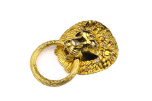 KENNETH LANE lion head door knocker brooch pendant