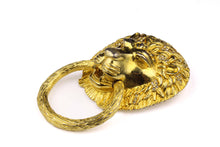 KENNETH LANE lion head door knocker brooch pendant