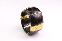 LOEWE crocodile skin cuff bracelet