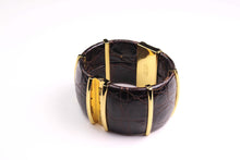 LOEWE crocodile skin cuff bracelet