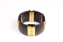 LOEWE crocodile skin cuff bracelet