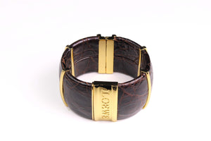 LOEWE crocodile skin cuff bracelet
