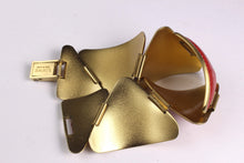 LOEWE red lizard skin necklace and bracelet set