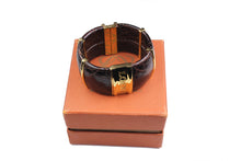 LOEWE crocodile skin cuff bracelet