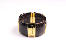 LOEWE crocodile skin cuff bracelet
