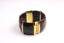 LOEWE crocodile skin cuff bracelet