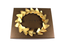 LOEWE red lizard skin necklace and bracelet set