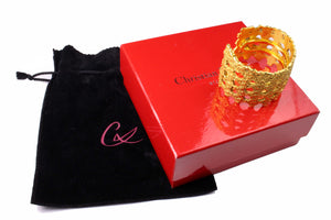 CHRISTIAN LACROIX lace open cuff bracelet