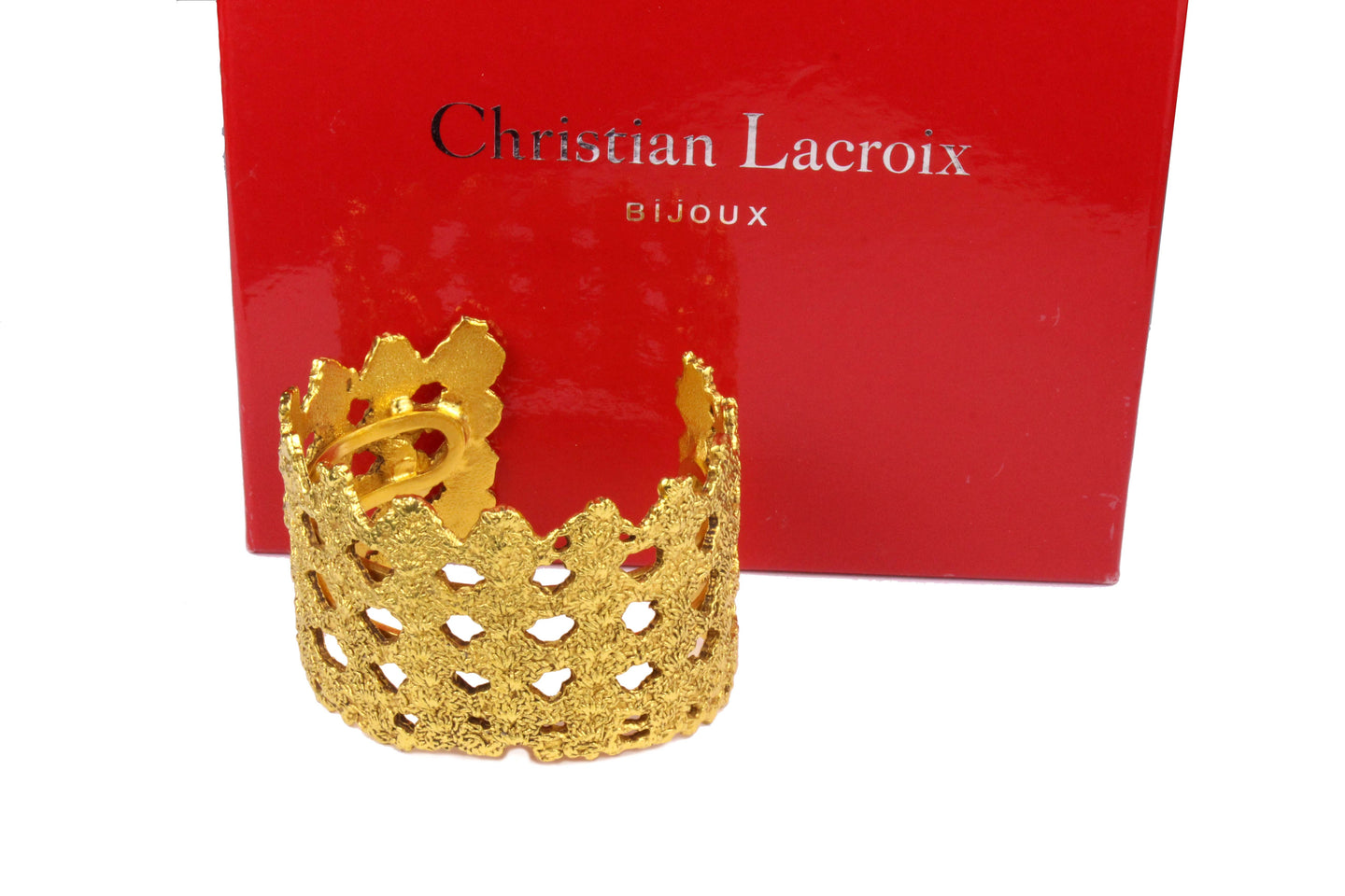 CHRISTIAN LACROIX lace open cuff bracelet