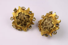 CHRISTIAN LACROIX leopard print earrings