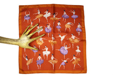 HERMÈS gavroche “La Danse” by Jean-Louis Clerc, pocket square