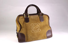LOEWE Amazona gold suede bag