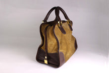 LOEWE Amazona gold suede bag