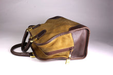 LOEWE Amazona gold suede bag