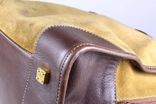 LOEWE Amazona gold suede bag