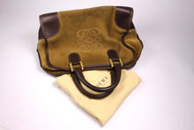 LOEWE Amazona gold suede bag