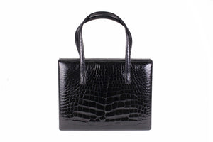 LOEWE Narciso bag black crocodile skin
