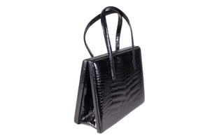 LOEWE Narciso bag black crocodile skin