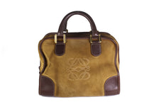 LOEWE Amazona gold suede bag