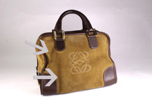 LOEWE Amazona gold suede bag