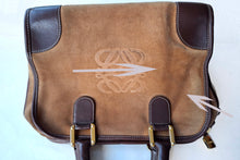 LOEWE Amazona gold suede bag