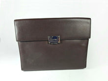 LOEWE dark brown leather briefcase