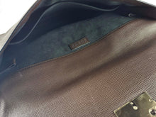 LOEWE dark brown leather briefcase