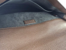 LOEWE dark brown leather briefcase
