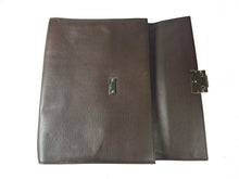 LOEWE dark brown leather briefcase