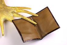 LOEWE brown crocodile skin wallet