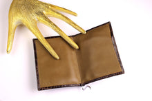 LOEWE brown crocodile skin wallet