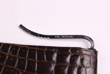 LOEWE brown crocodile skin wallet