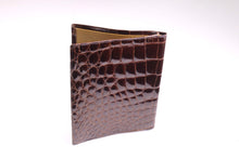 LOEWE brown crocodile skin wallet
