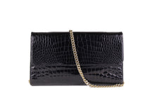 LOEWE black crocodile skin pochette