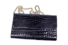 LOEWE black crocodile skin pochette