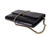 LOEWE black crocodile skin pochette