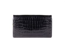 LOEWE black crocodile skin pochette
