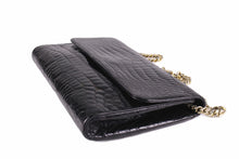 LOEWE black crocodile skin pochette