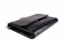 LOEWE black crocodile skin pochette