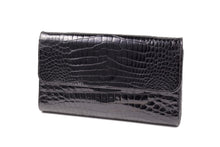 LOEWE black crocodile skin pochette